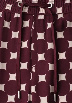 Pantalon large taille haute imprimé
