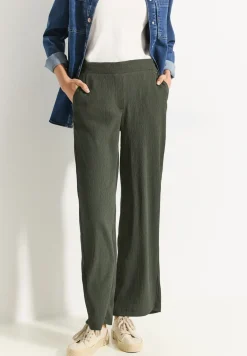 Pantalon large texturé