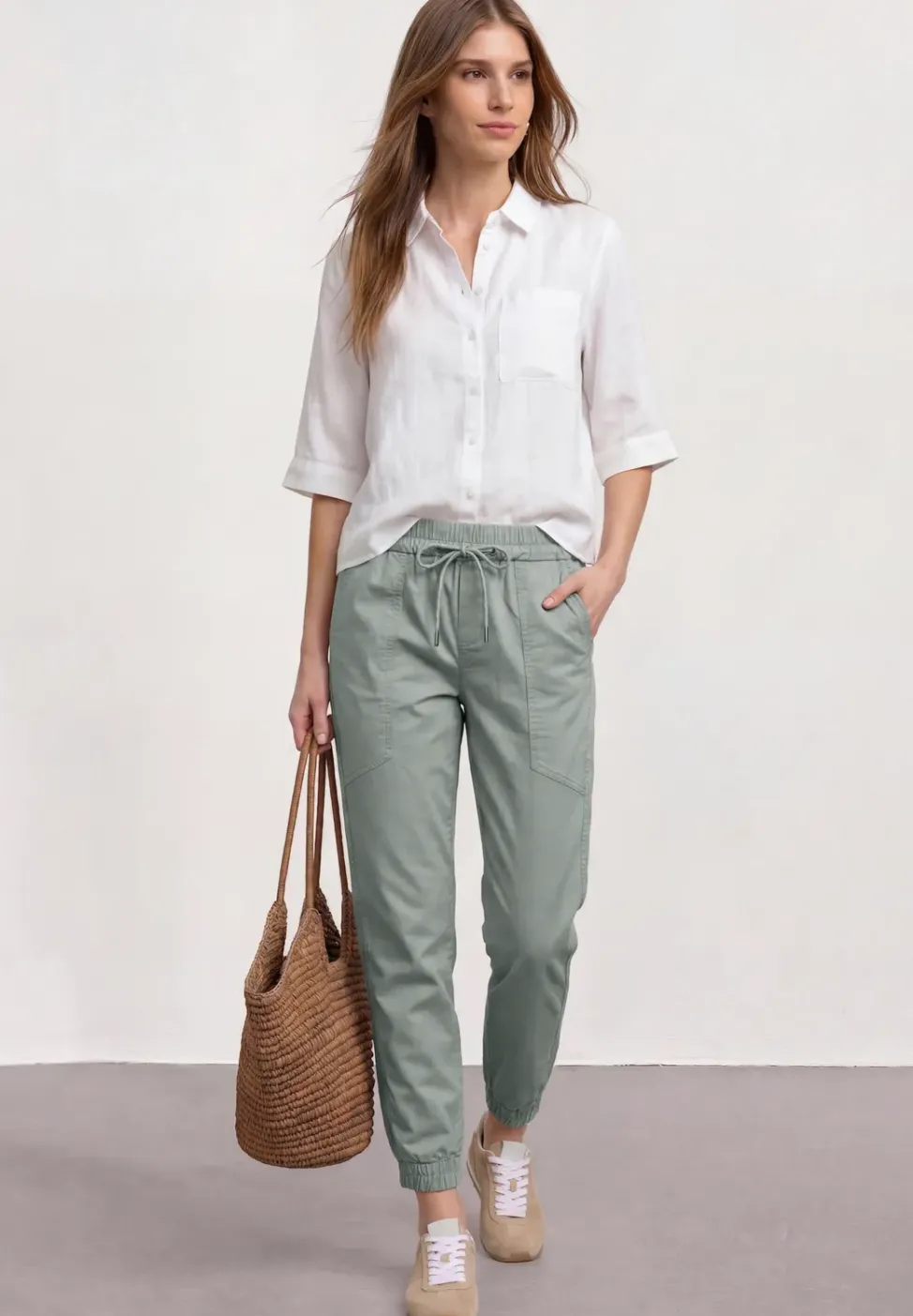 Pantalon léger en coupe slim