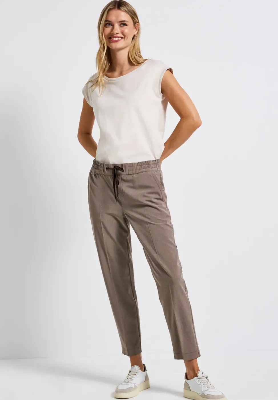 Pantalon léger en jacquard