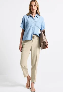 Pantalon à look mélangé