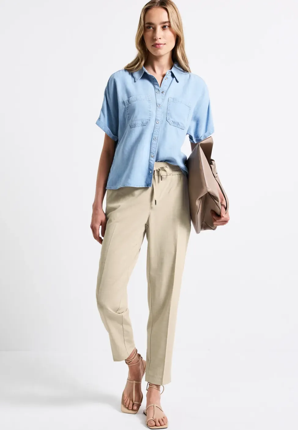 Pantalon à look mélangé