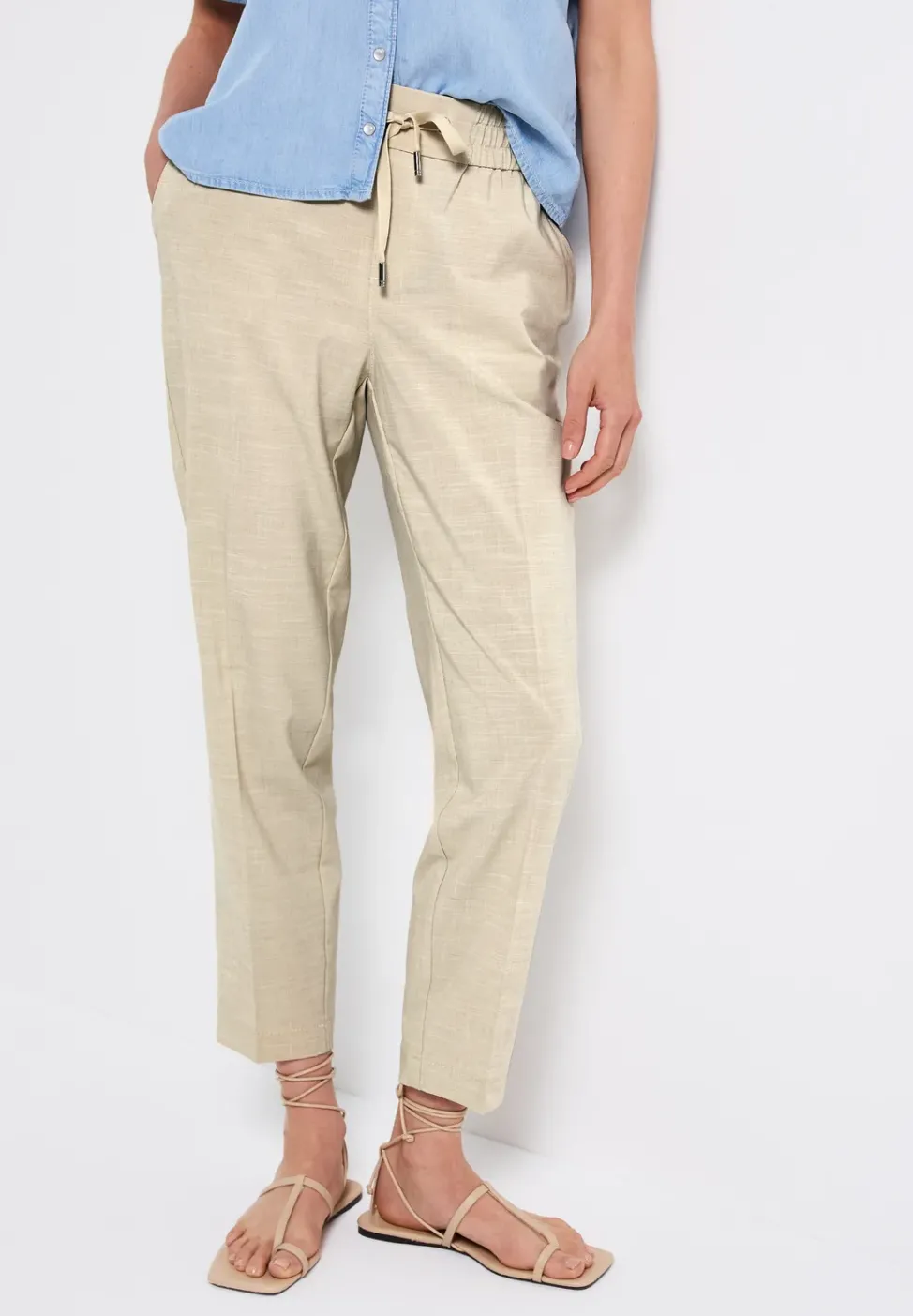 Pantalon à look mélangé