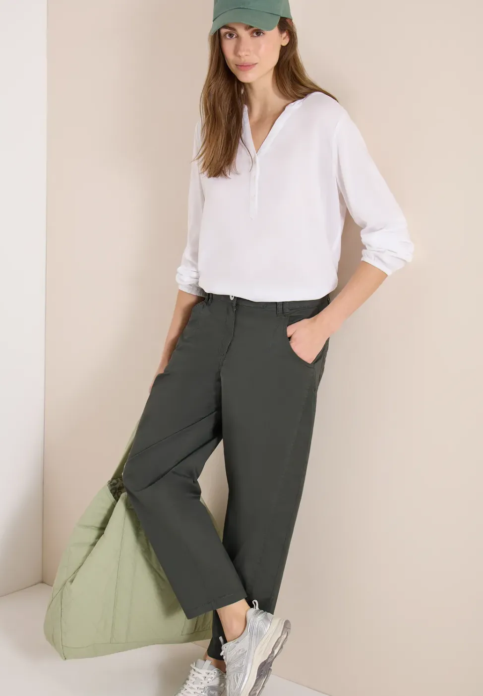 Pantalon Mid Waist Barrel Leg à coupe décontractée