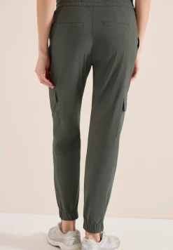 Pantalon Mid Waist Slim Leg au look cargo
