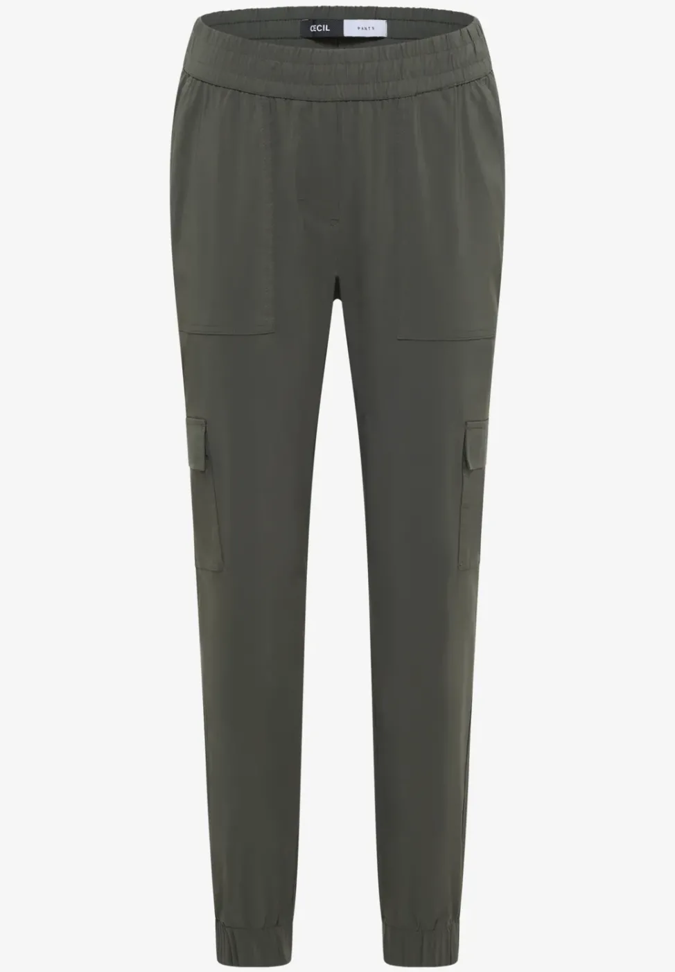 Pantalon Mid Waist Slim Leg au look cargo