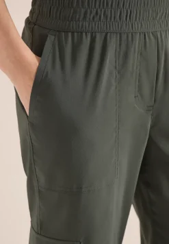 Pantalon Mid Waist Slim Leg au look cargo