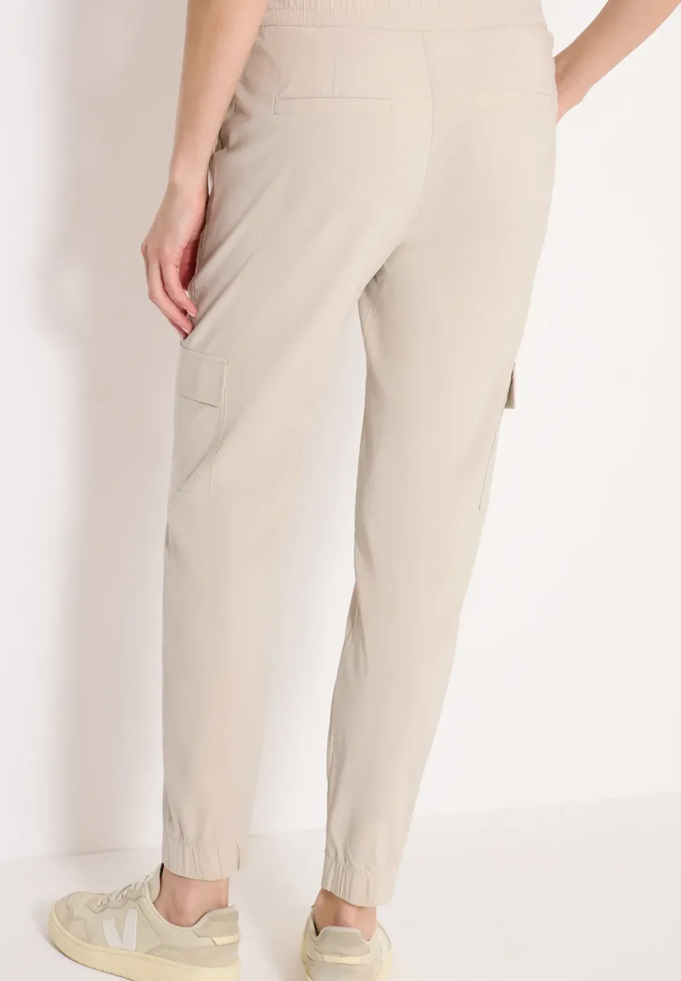 Pantalon Mid Waist Slim Leg au look cargo