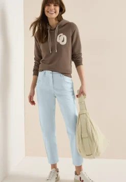 Pantalon Mid Waist Slim Leg en Casual Fit