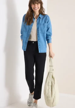 Pantalon Mid Waist Slim Leg en Casual Fit