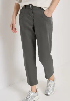 Pantalon Mid Waist Slim Leg en Casual Fit