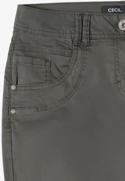 Pantalon Mid Waist Slim Leg en Casual Fit