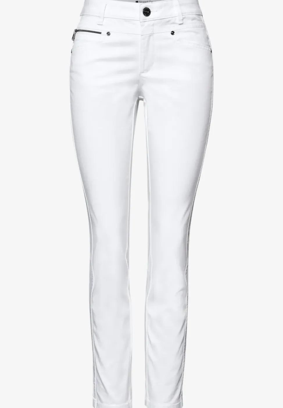 Pantalon Mid Waist Slim Leg en satin