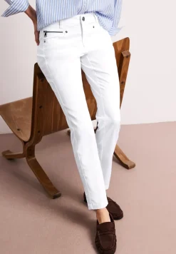Pantalon Mid Waist Slim Leg en satin