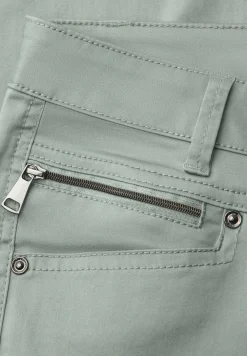 Pantalon Mid Waist Slim Leg en satin