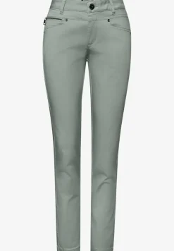 Pantalon Mid Waist Slim Leg en satin