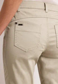 Pantalon Mid Waist Slim Leg en satin