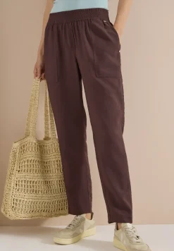 Pantalon Mid Waist Slim Leg en coupe loose