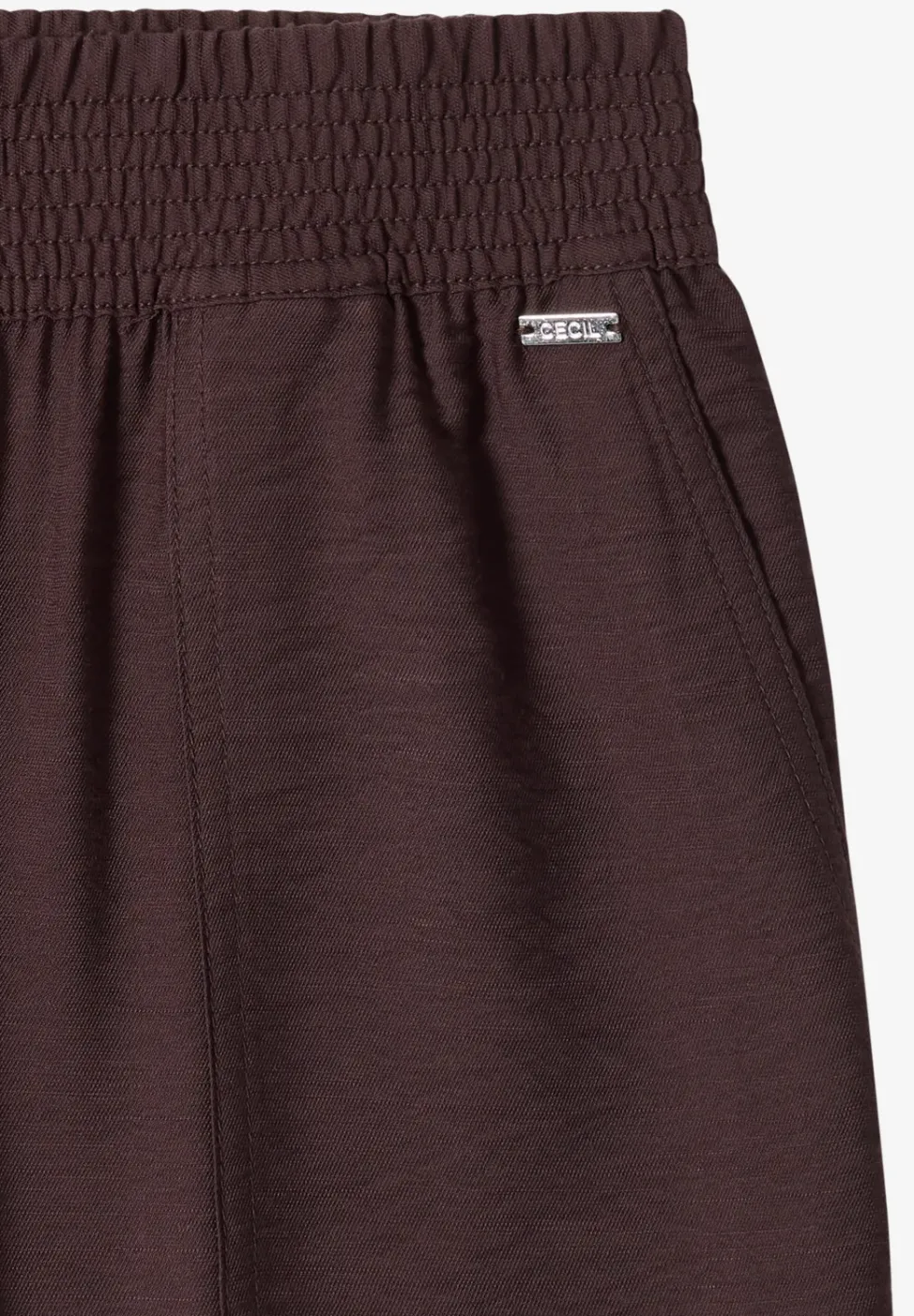Pantalon Mid Waist Slim Leg en coupe loose