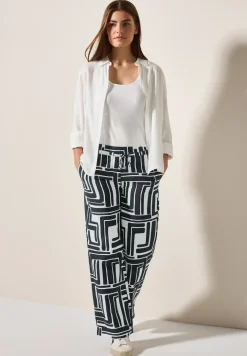 Pantalon à motifs structurés