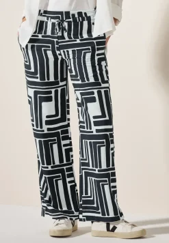 Pantalon à motifs structurés