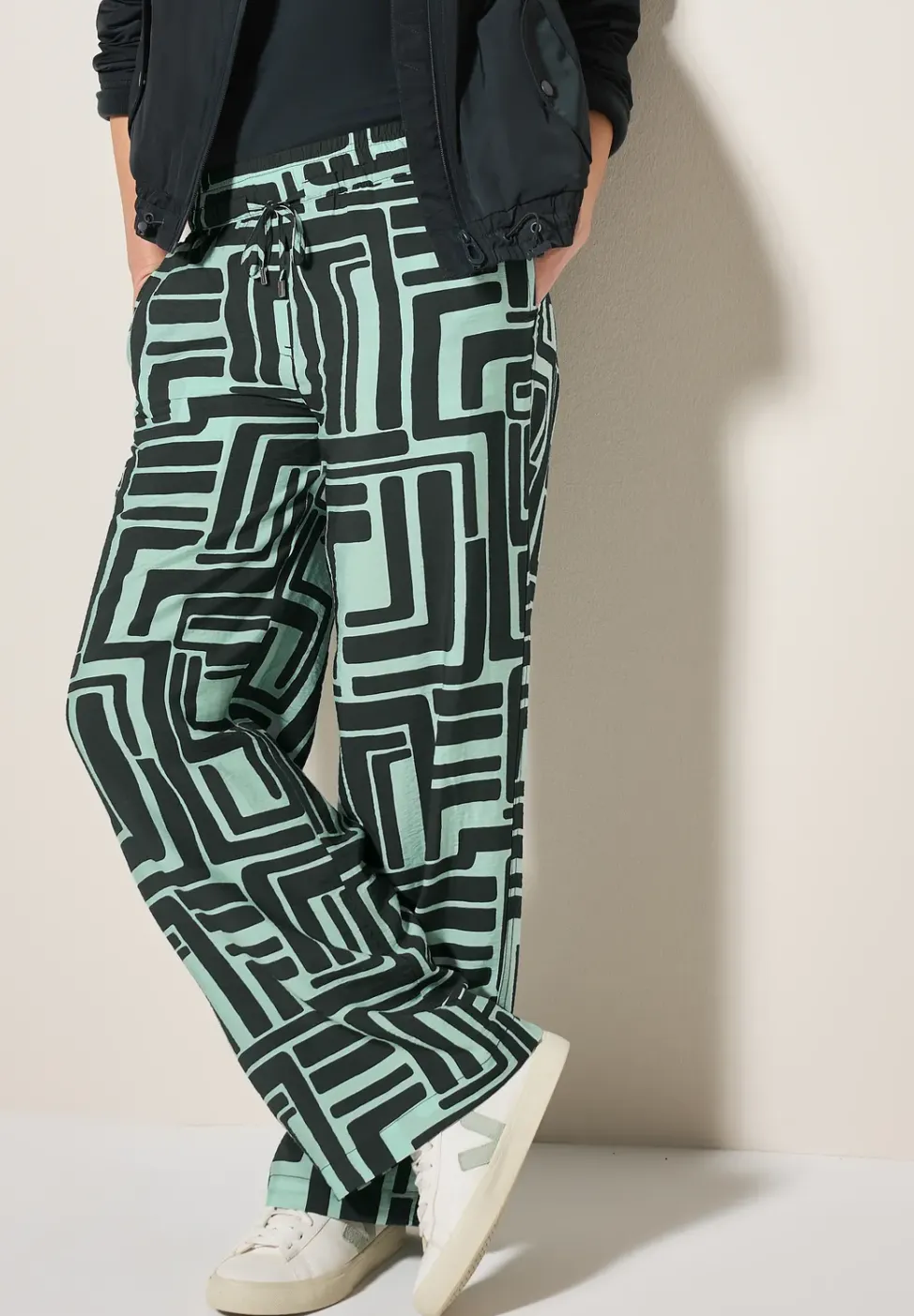 Pantalon à motifs structurés