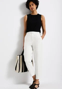 Pantalon paperbag en coupe casual