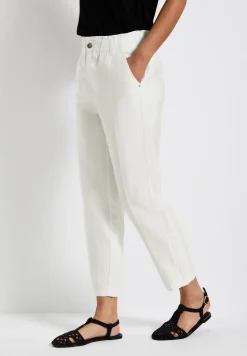 Pantalon paperbag en coupe casual
