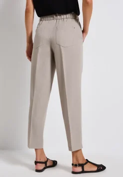 Pantalon paperbag à look mélangé