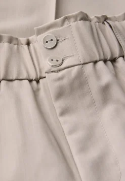 Pantalon paperbag à look mélangé