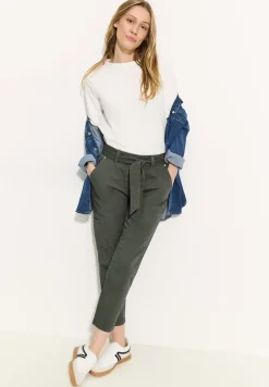 Pantalon papertouch avec une ceinture