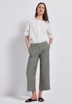 Pantalon rayé en seersucker