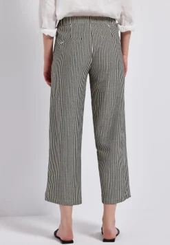 Pantalon rayé en seersucker