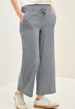 Pantalon rayé en seersucker