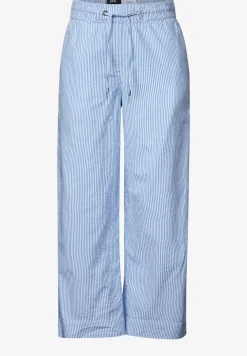 Pantalon rayé en seersucker