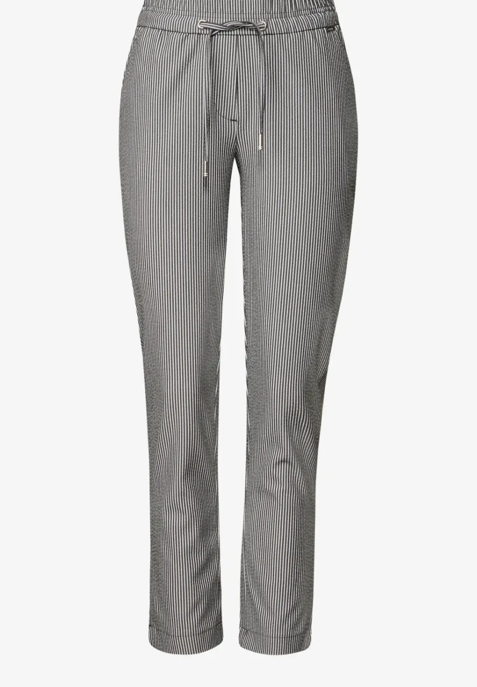 Pantalon rayé en seersucker