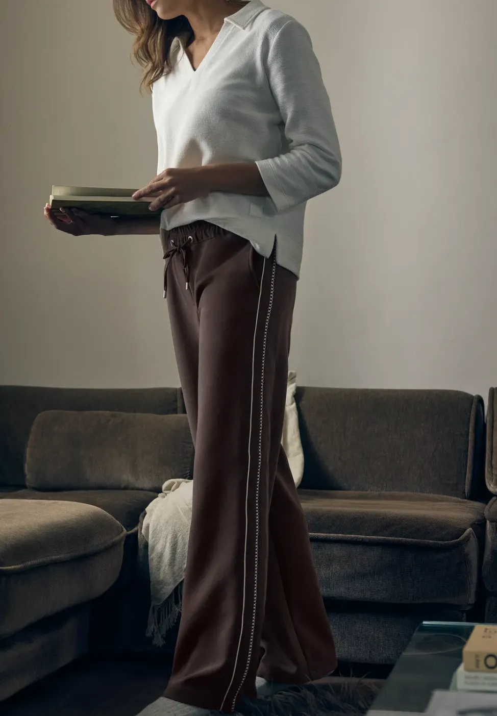 Pantalon à rayures de tapisserie
