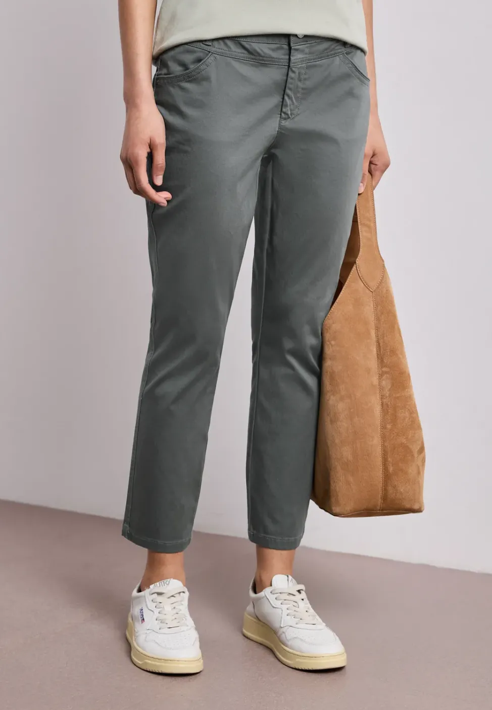 Pantalon 7/8 Slim Leg en satin