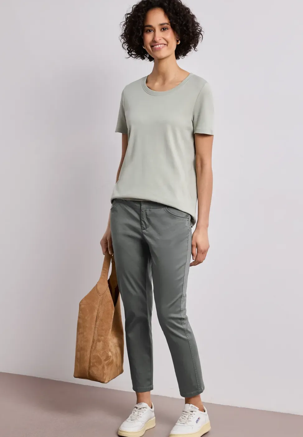 Pantalon 7/8 Slim Leg en satin