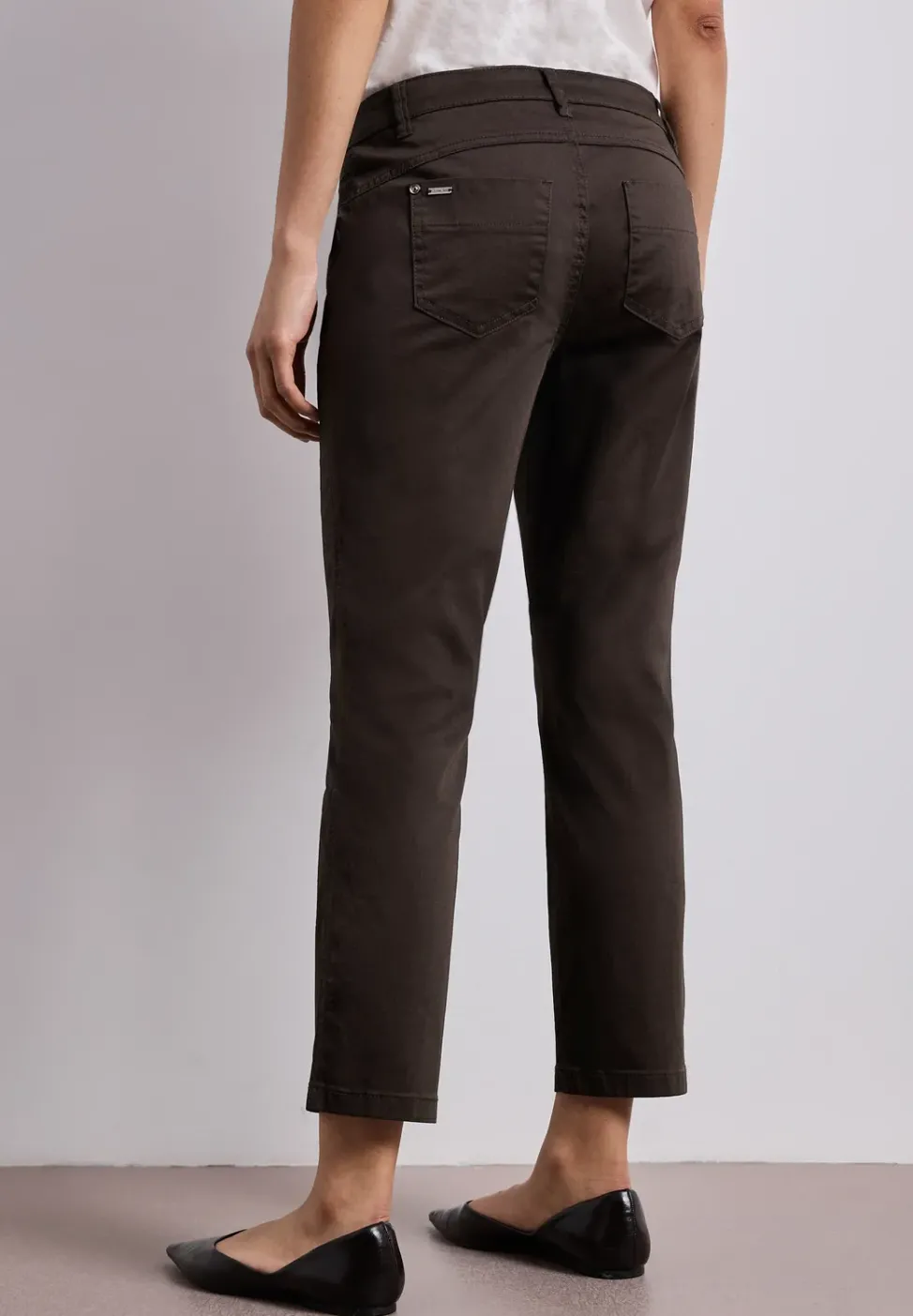 Pantalon 7/8 Slim Leg en satin