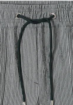Pantalon slim leg en seersucker