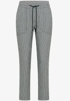 Pantalon slim leg en seersucker