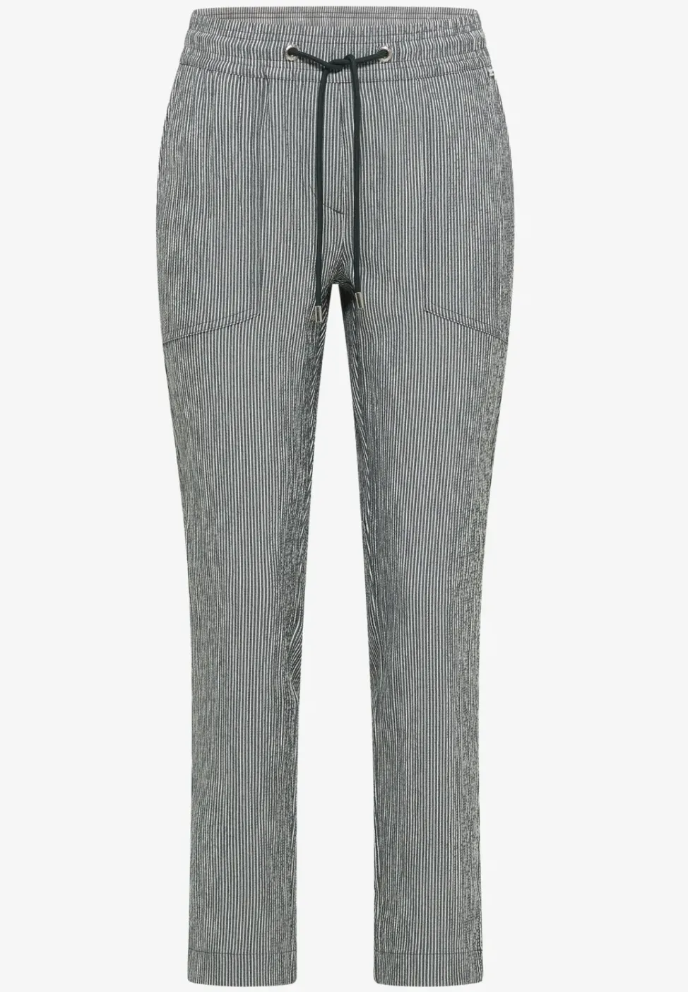 Pantalon slim leg en seersucker