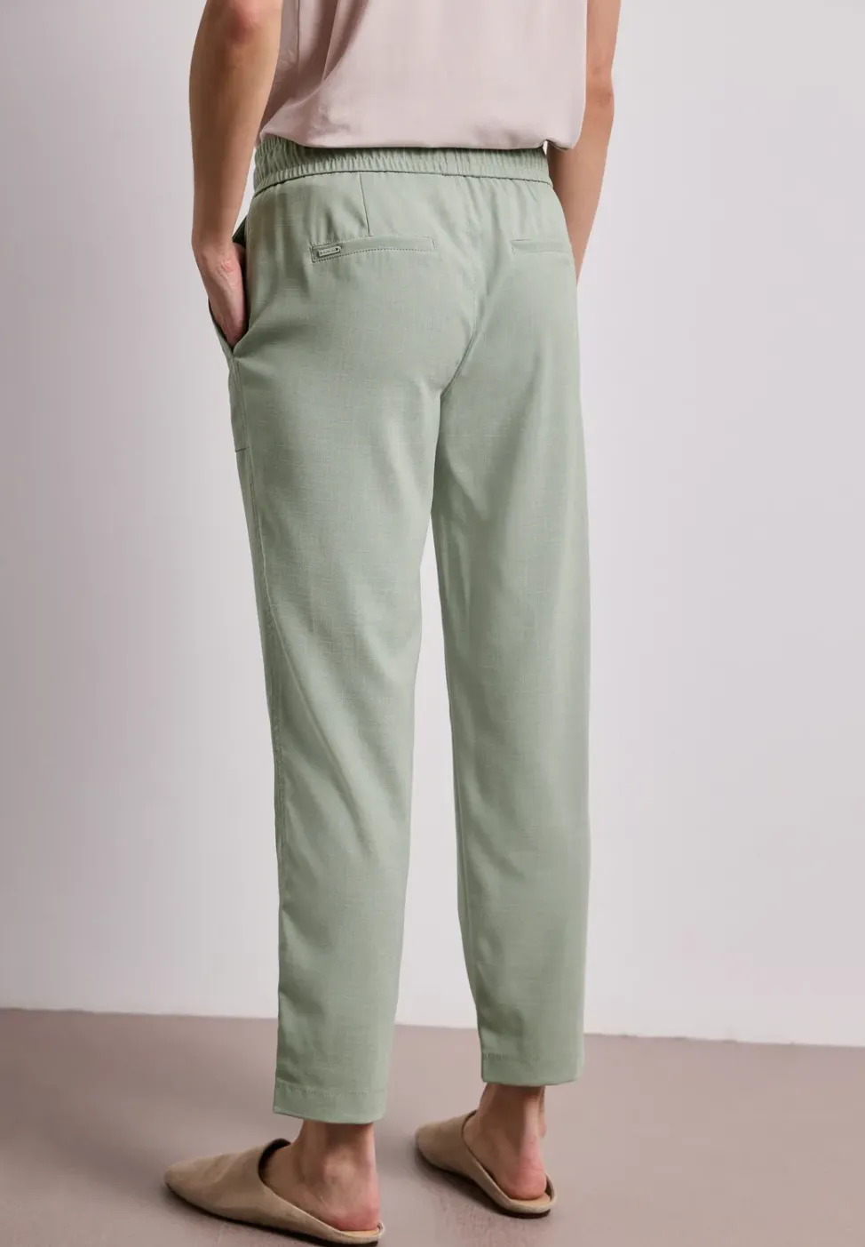 Pantalon Slim Legs à l'aspect mélangé