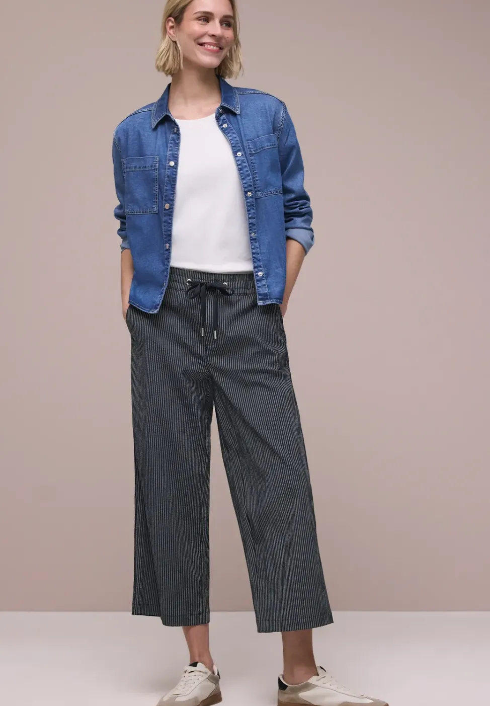Pantalon structuré Wide Legs