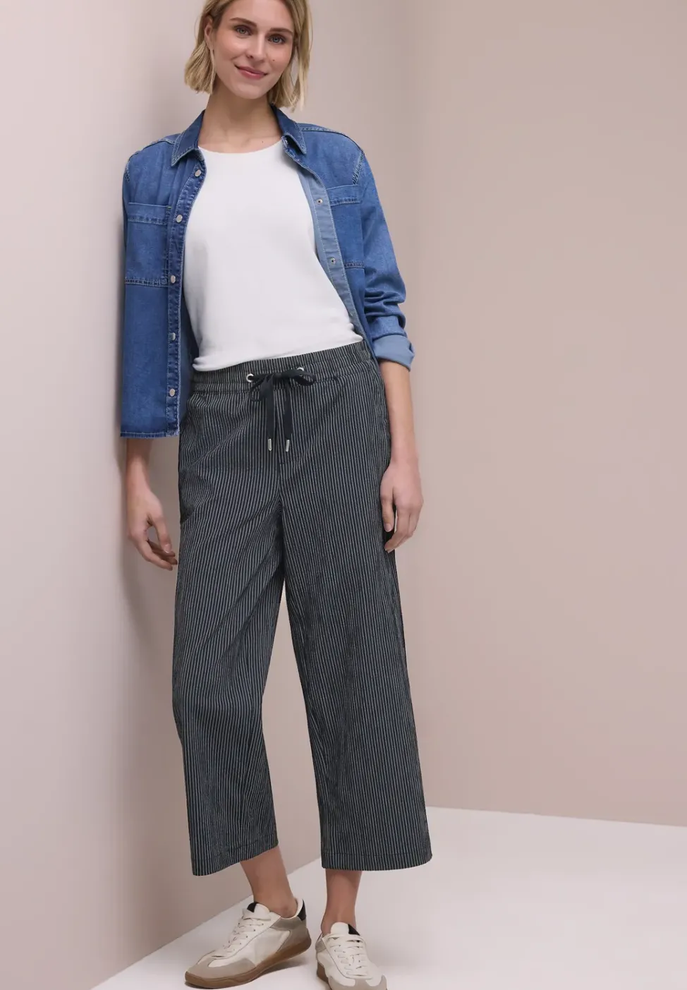 Pantalon structuré Wide Legs
