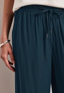 Pantalon taille haute wide leg coupe décontractée