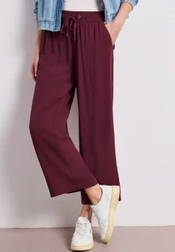 Pantalon taille haute wide leg coupe décontractée
