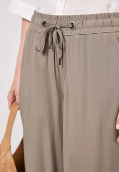 Pantalon taille haute wide leg coupe décontractée