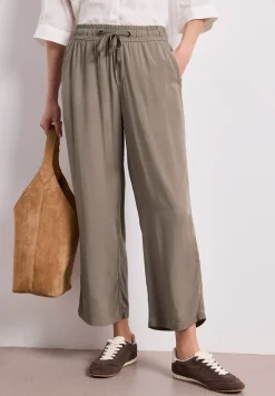 Pantalon taille haute wide leg coupe décontractée